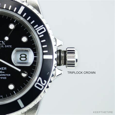 rolex krone ring|Rolex triplock crown.